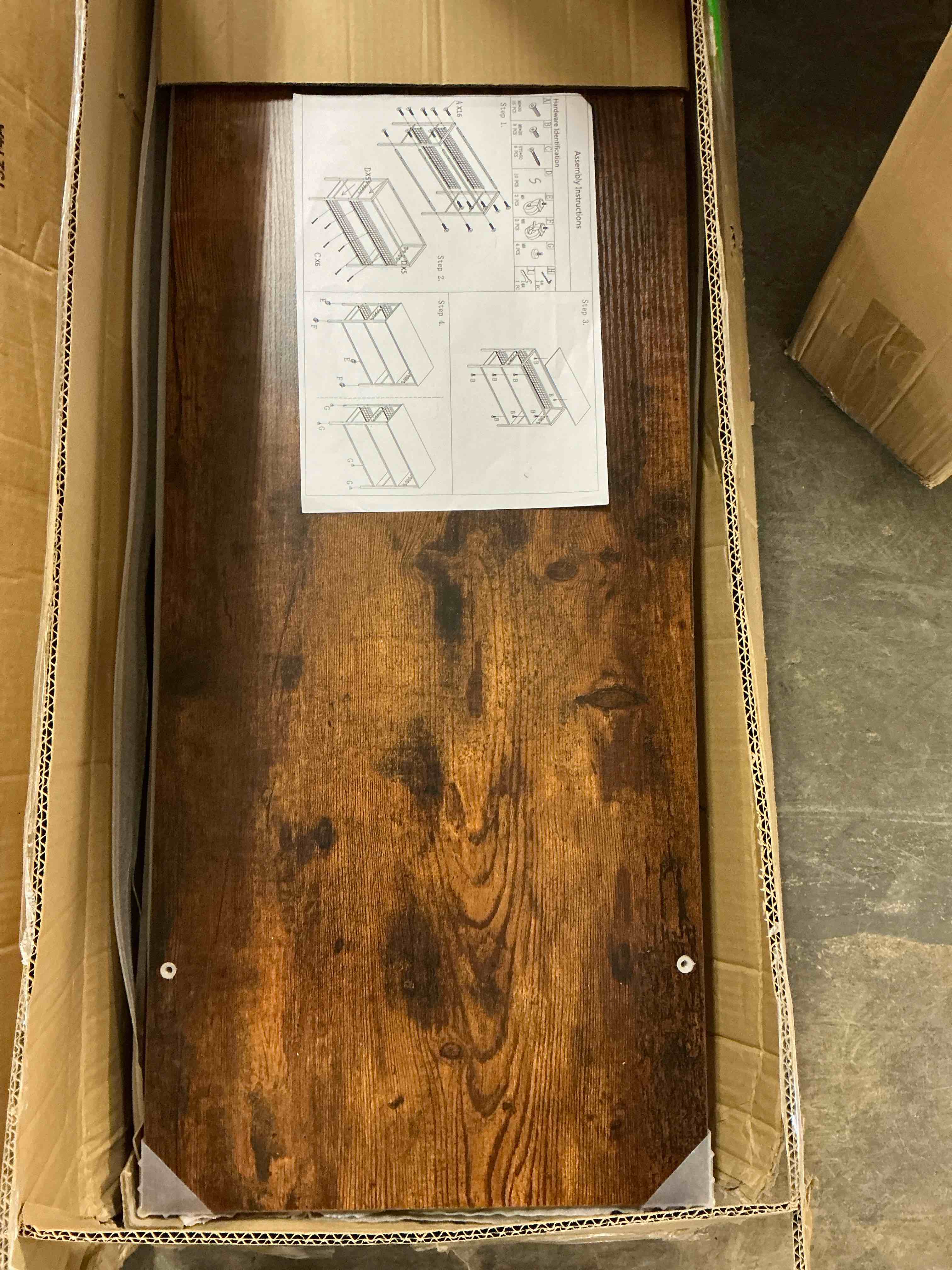 Condition photo showing New/Like New for 40" wheeled kitchen storage cart island with shelves, copedvic 3-tier kitchen bakers rack with 10 hooks