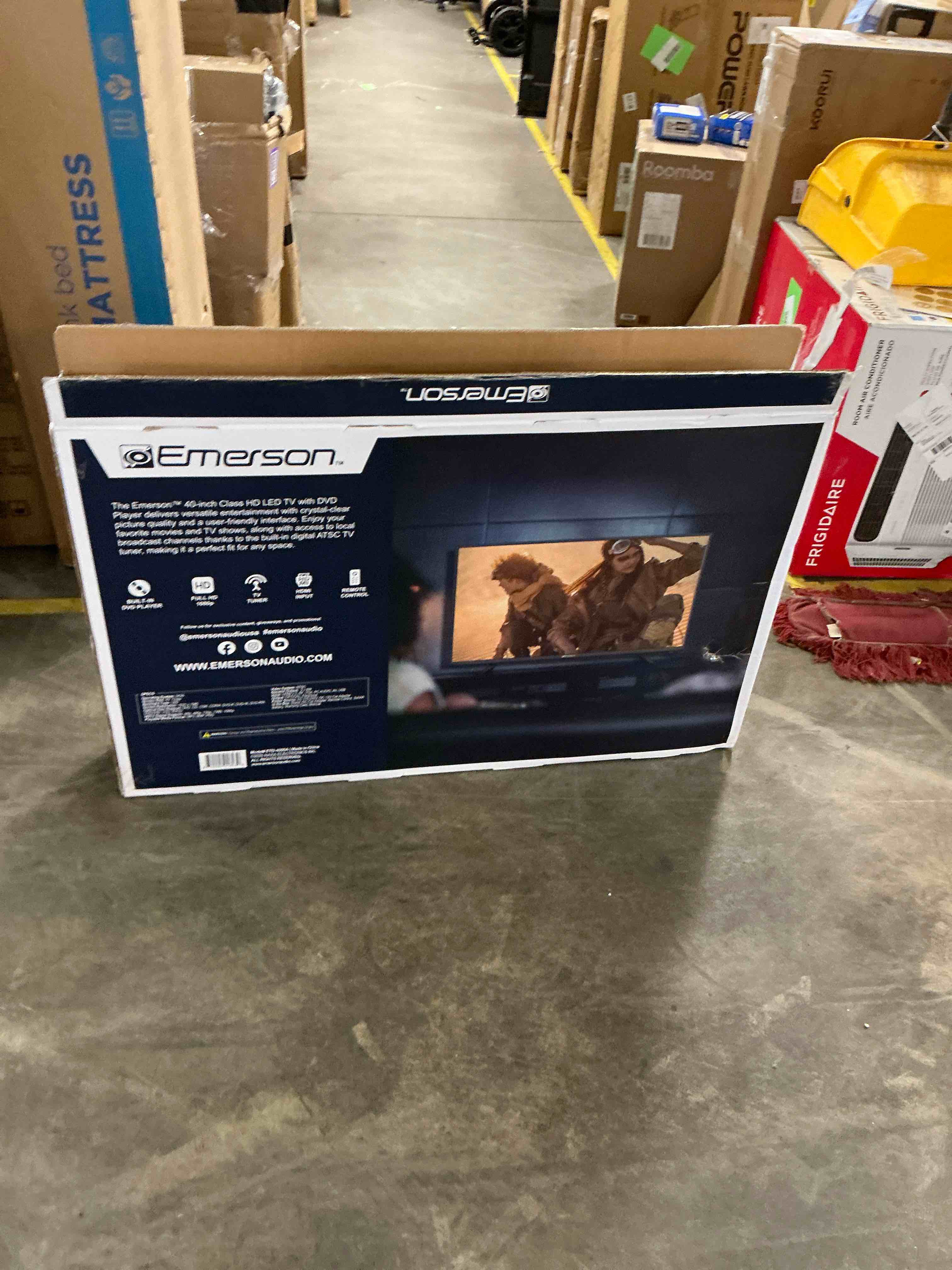 Condition photo showing As Is for etd-4050 40 in. class hd led television with dvd player, black
