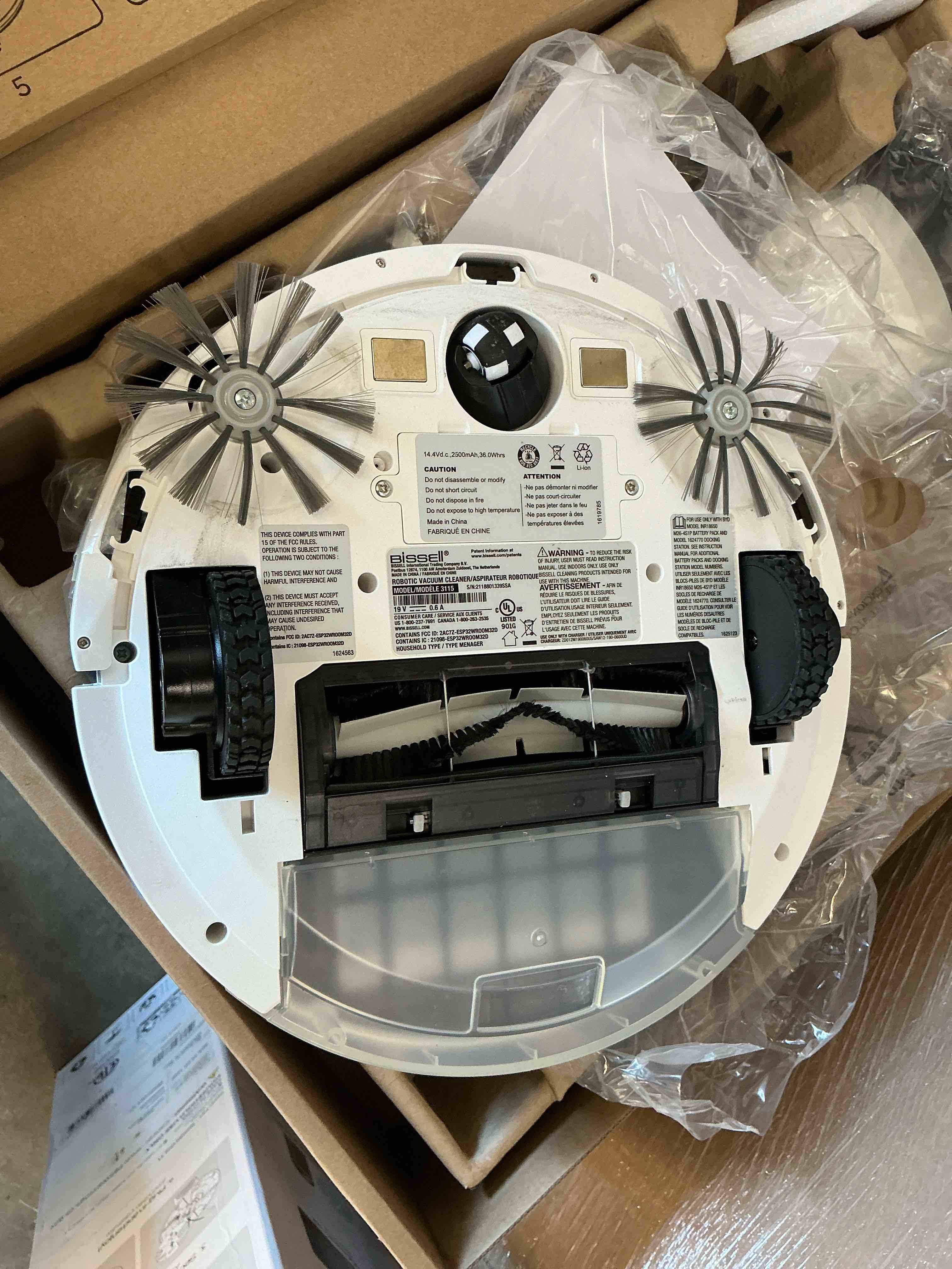 Condition photo showing Good Condition for bissell spinwave pet robot, 2-in-1 wet mop and dry robot vacuum, wifi connected with structured navigation, 3347