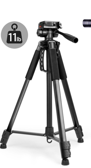 meromore 71" camera tripods, tripod stand for camera phone video recording, heavy duty camera tripod stand, professional travel dslr tripods compatible with canon smartphone, max load 11 lb