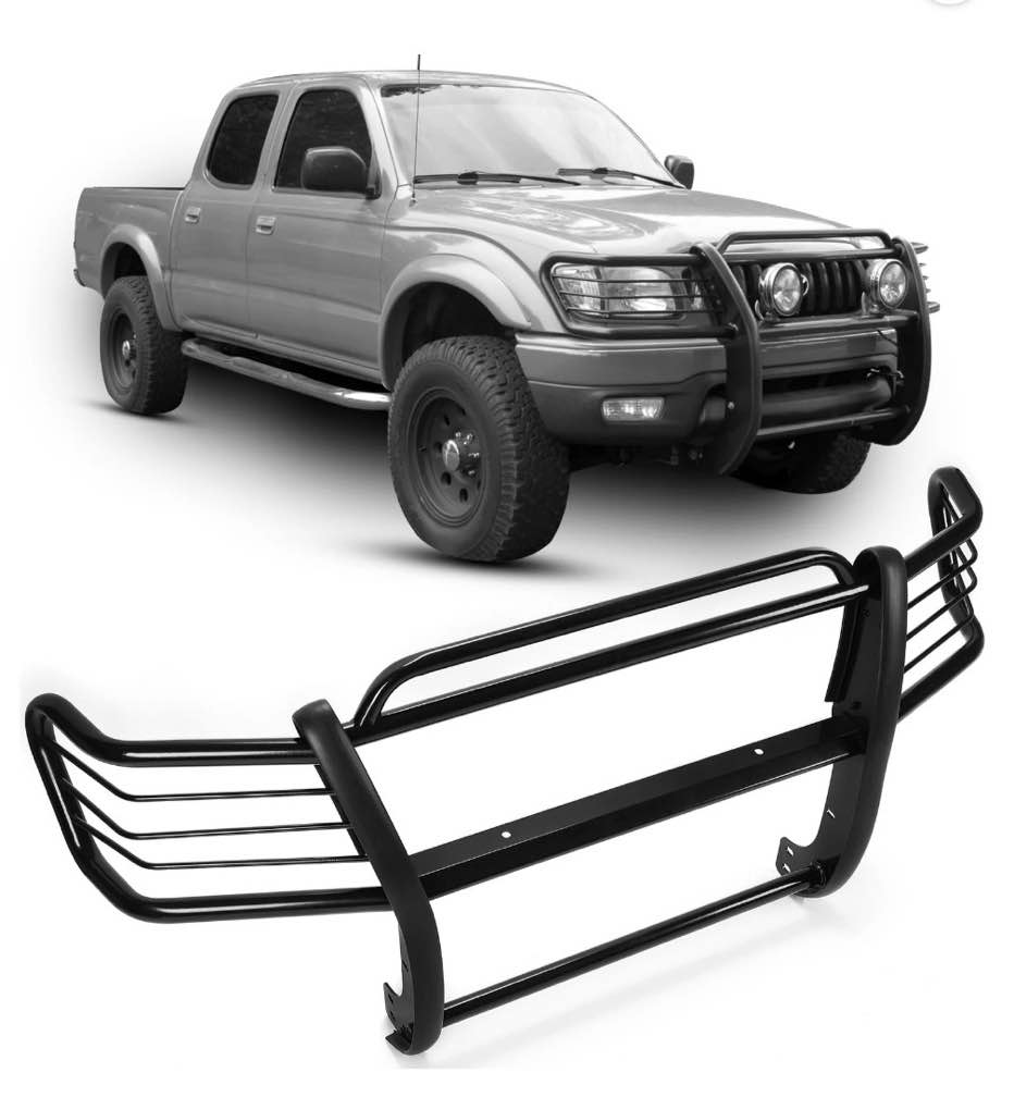 Kojem Front Bumper Brush Guard Fit for 1998-2004 Toyota Tacoma Black Grill Guard Push Bar