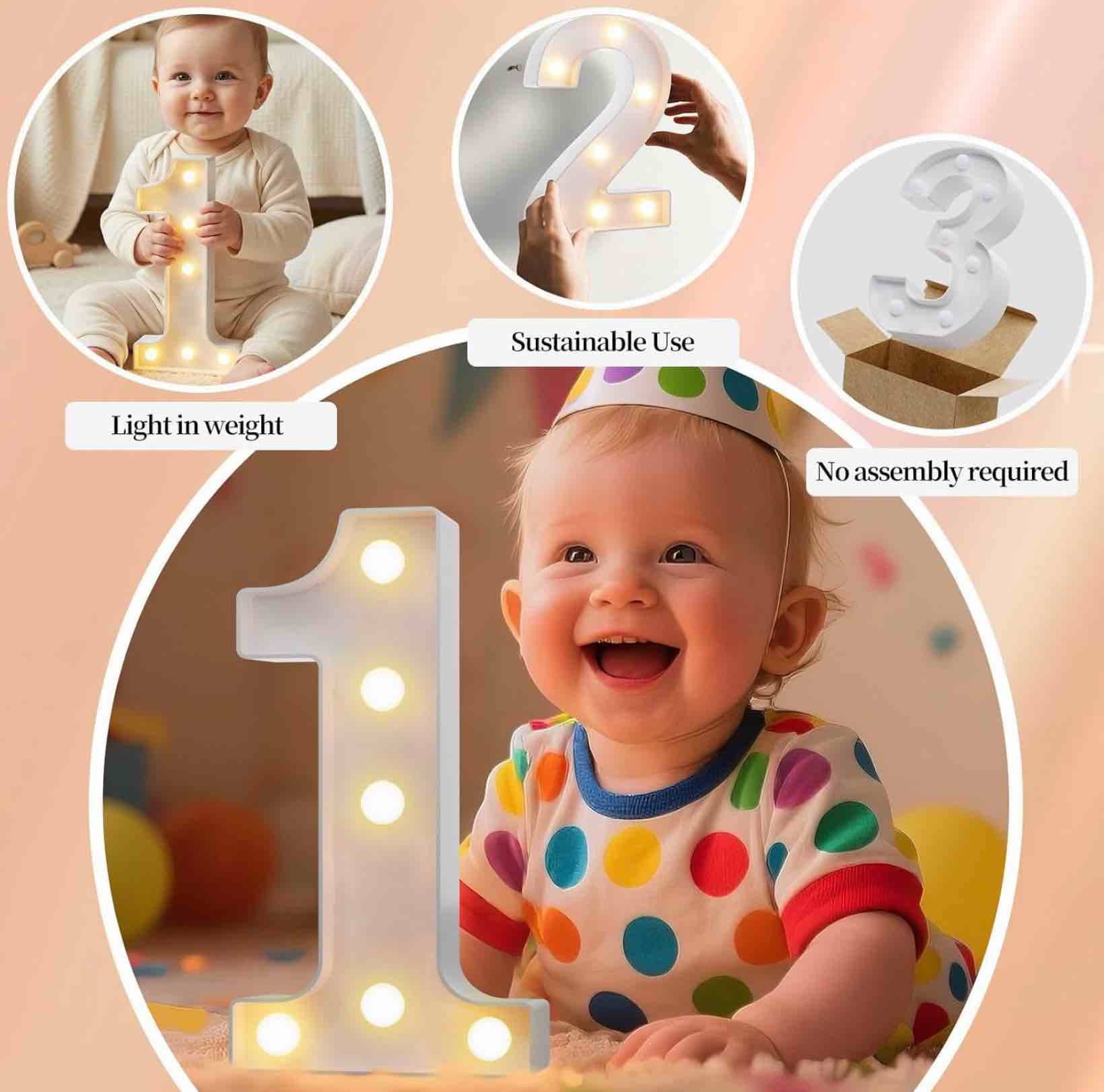 Condition photo showing New/Like New for joymuse 13 marquee numbers, large light up numbers 13 for 13th birthday decorations cool white light number 13 for anniversary birthday party decor