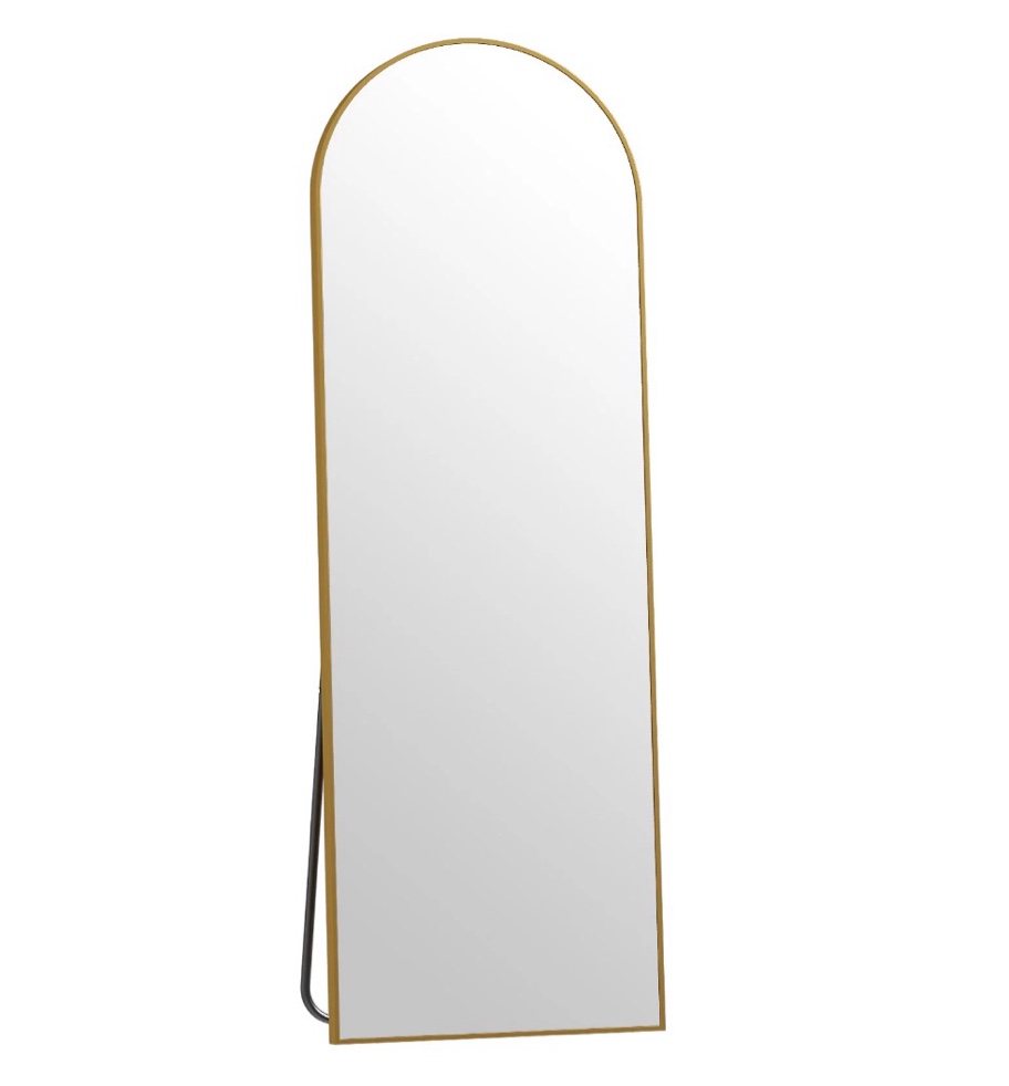 Condition photo showing New/Like New for beautypeak arched full length floor mirror 64 x21.1  full body standing mirror gold