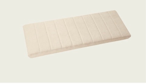 Condition photo showing Good Condition for virtu full headboard no tools required peel and stick upholstered velvet bed headboard only, off -white