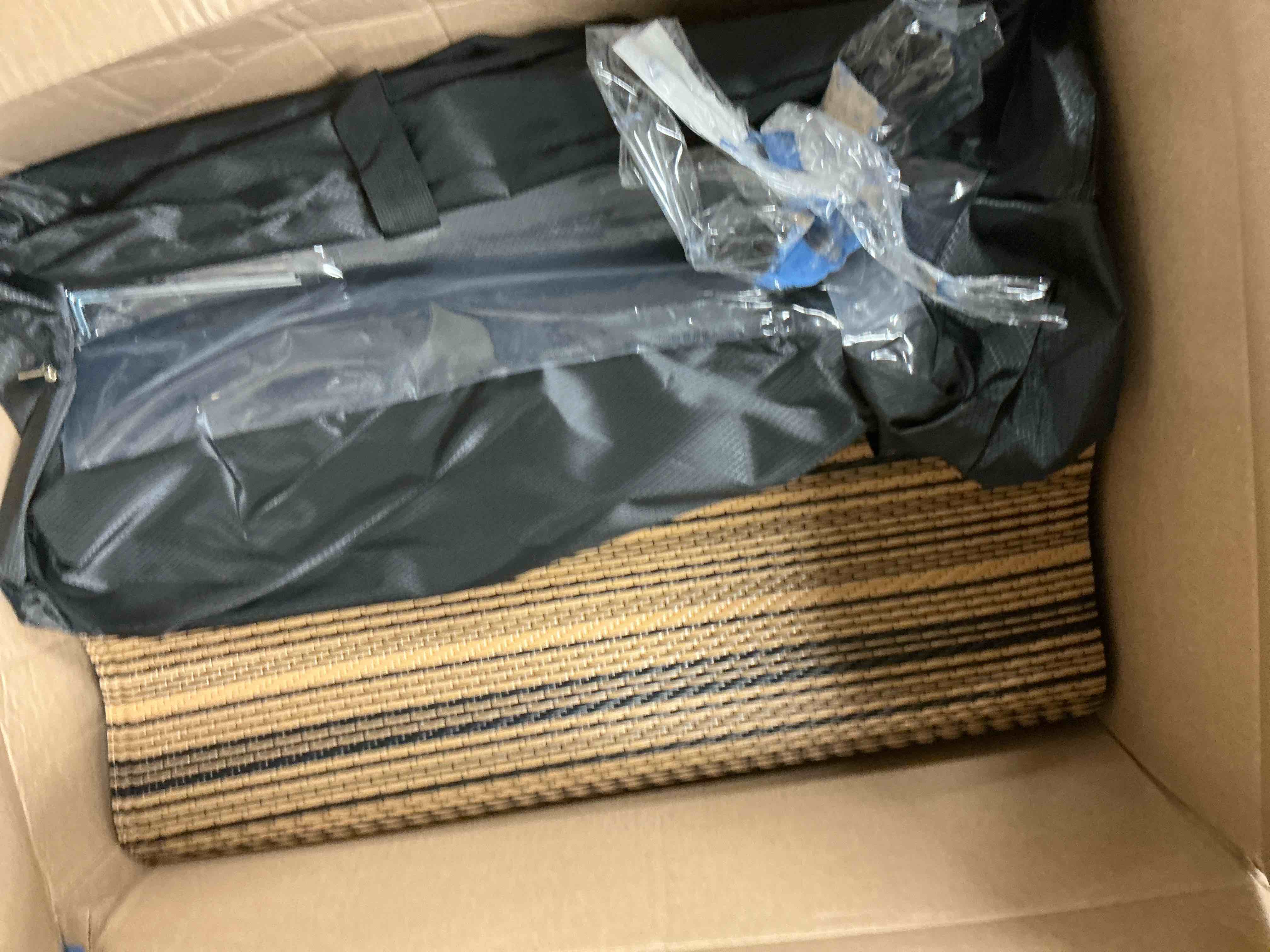 Condition photo showing Good Condition for kueth 9'x 12' outdoor waterproof rug camping mat patio carpet,black&brown