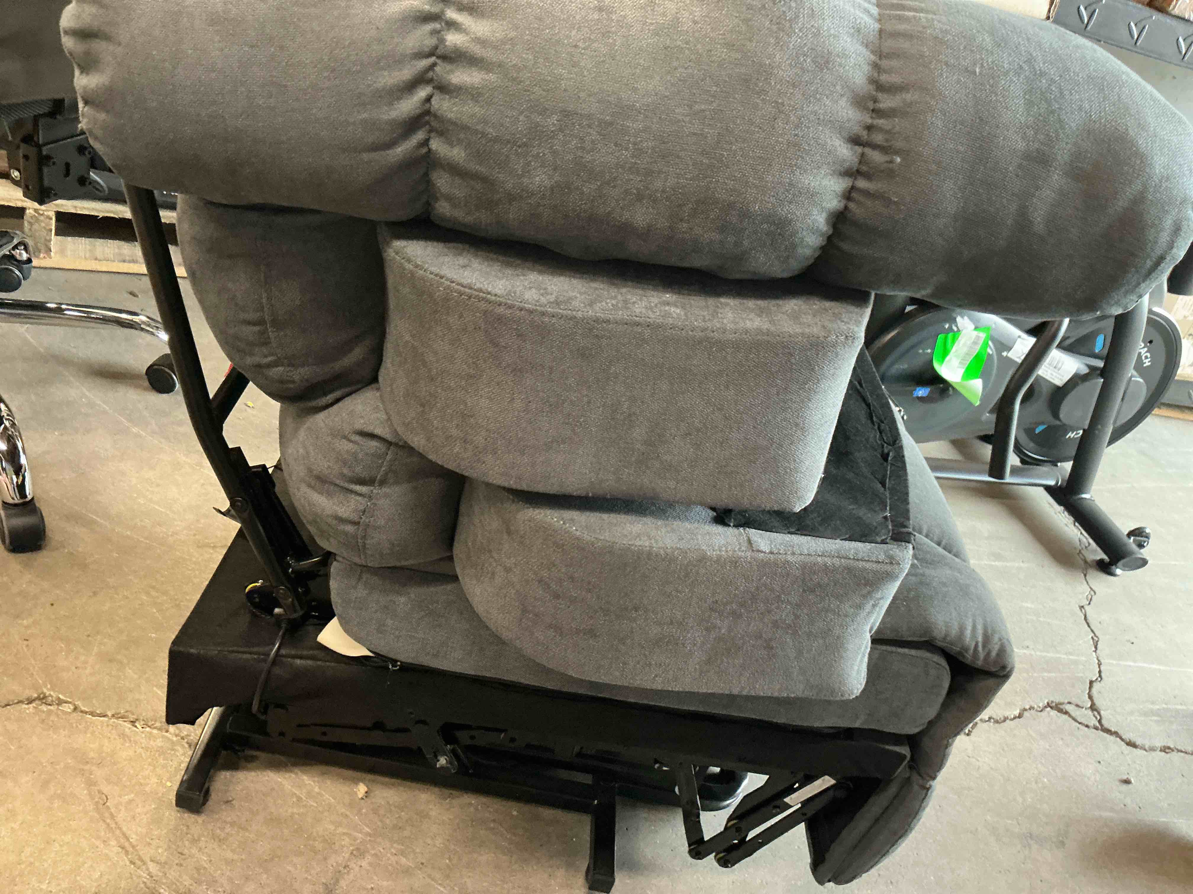 Condition photo showing Good Condition for jonpony rocker recliner chair, ergonomic lounge chair for living room,small spaces with rocking function,side pocket,gray