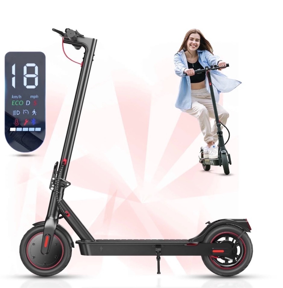 litefive lf3 electric scooter for adults, 350w motor, max 18mph & 21miles, commuting foldable escooter