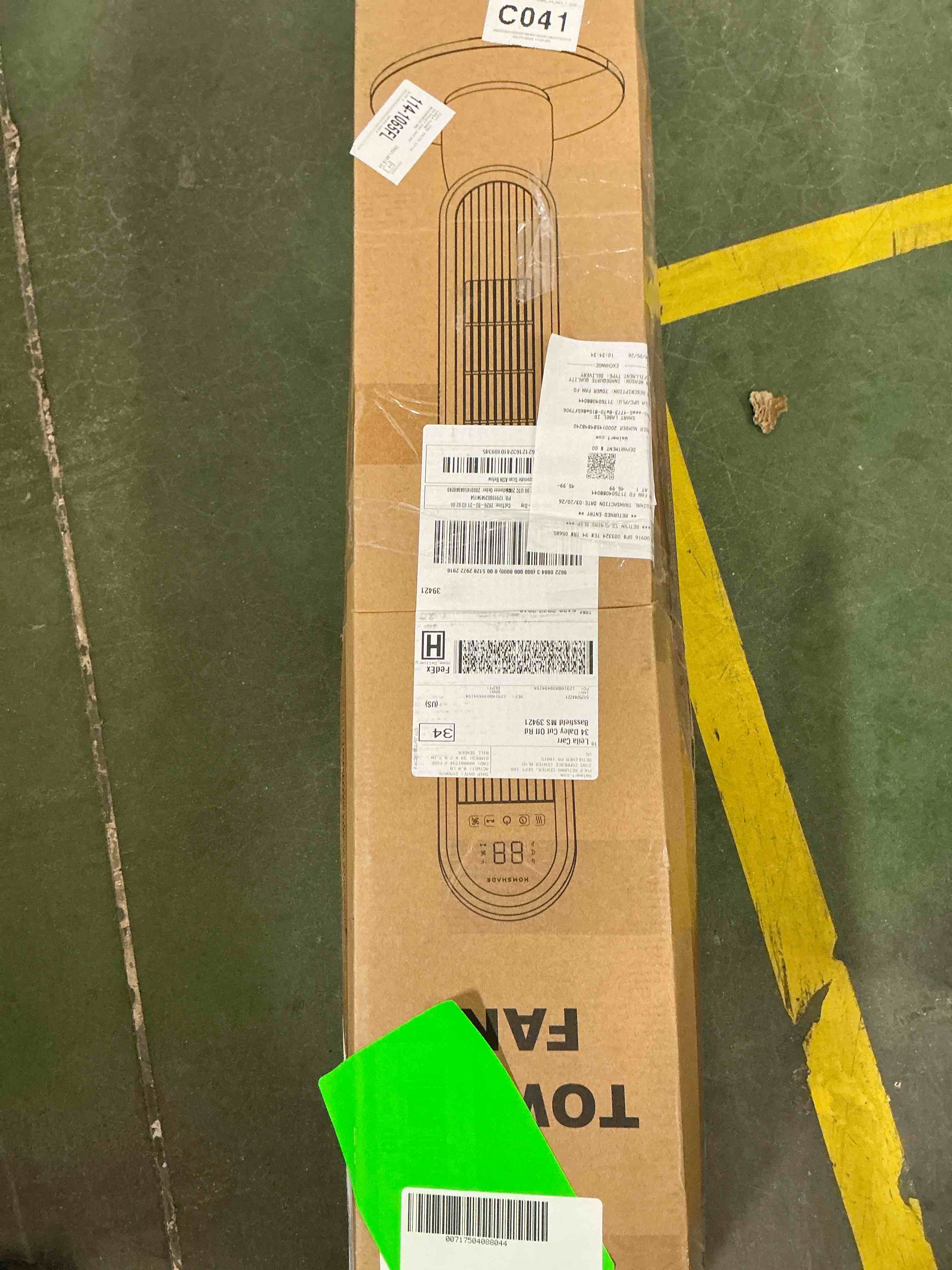 Condition photo showing Good Condition for tower fan for home,36" standing floor fan with remote led touchscreen,patbrela wide oscillating fan,quiet home fan,26 ft/s high velocity,4 speeds,4 modes,8h timer