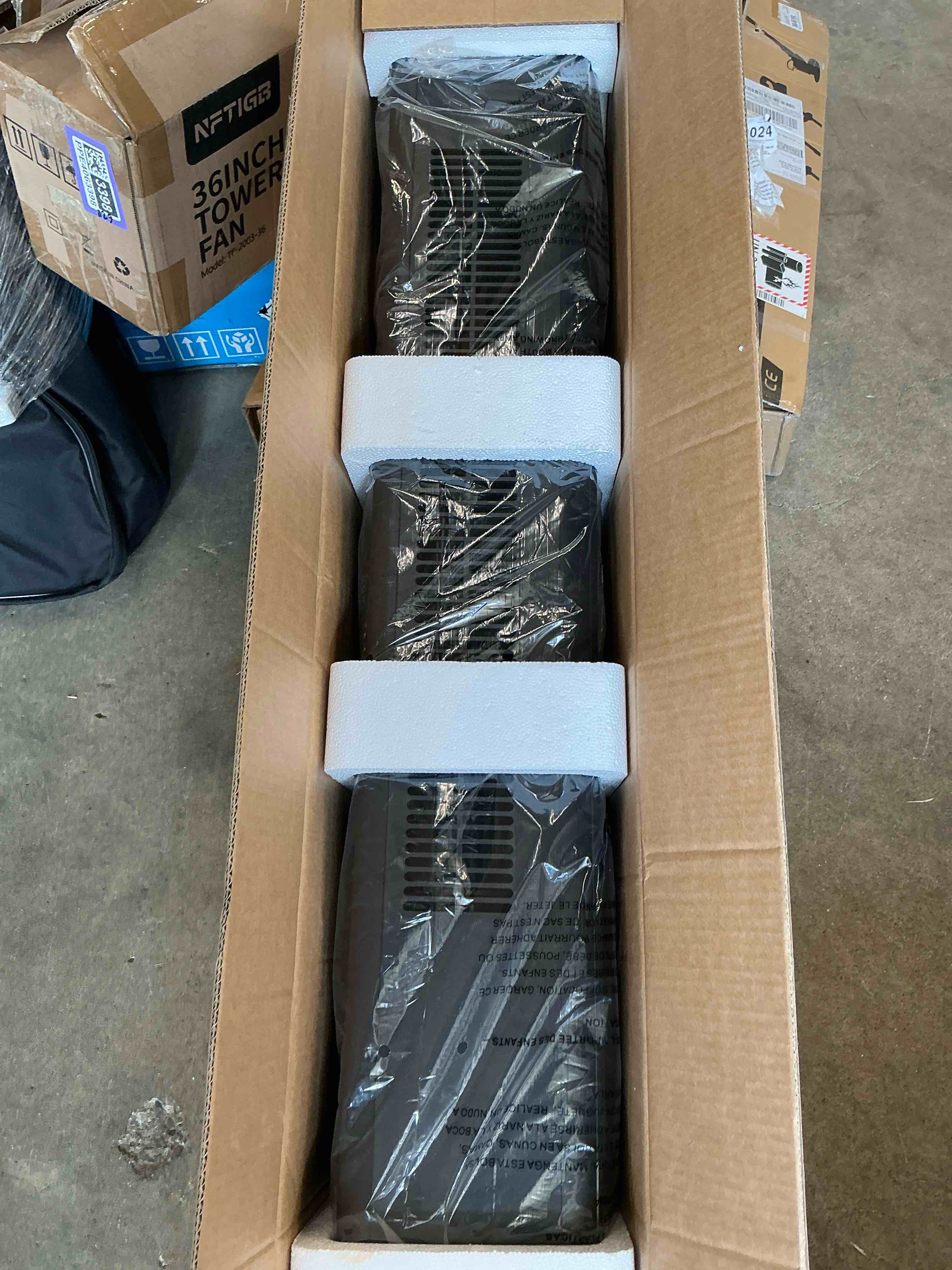 Condition photo showing New/Like New for dreo tower fan for home, 42" standing fan with remote, 90° oscillating fan for indoors, 34db quiet bedroom fans, 6 speeds, 4 modes, 12h timer, bladeless fan with led display, 26 ft/s high velocity