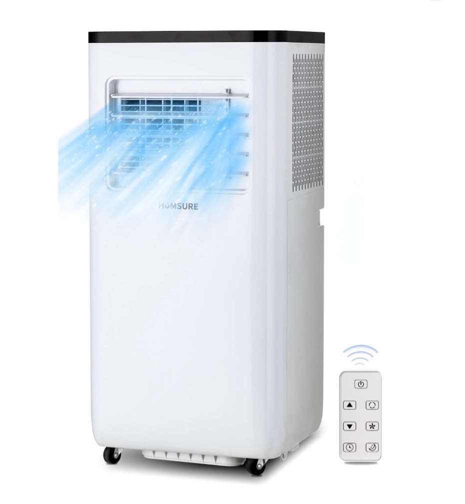 humsure portable air conditioners 6500 btu (10000btu ashrae) room air conditioning portable ac unit with remote control cooling dehumidifier and fan automatic sleep 5 modes floor air conditioner