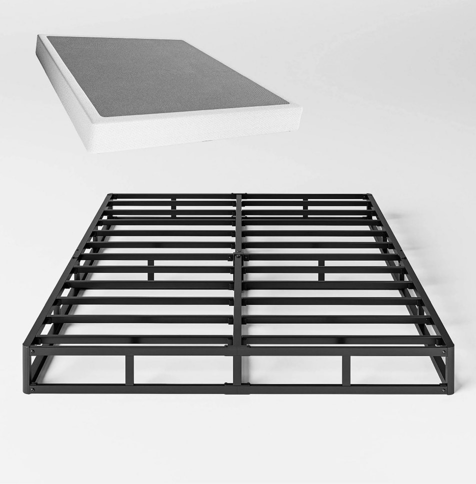 qftime 5" metal queen box spring, mattress foundation, heavy-duty, easy assembly