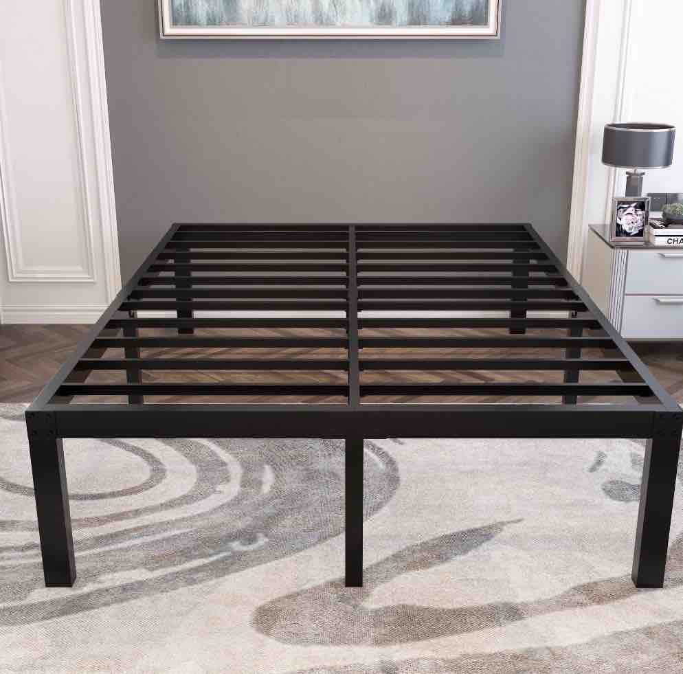 yookare 18"  heavy duty platform metal bed frame, california king