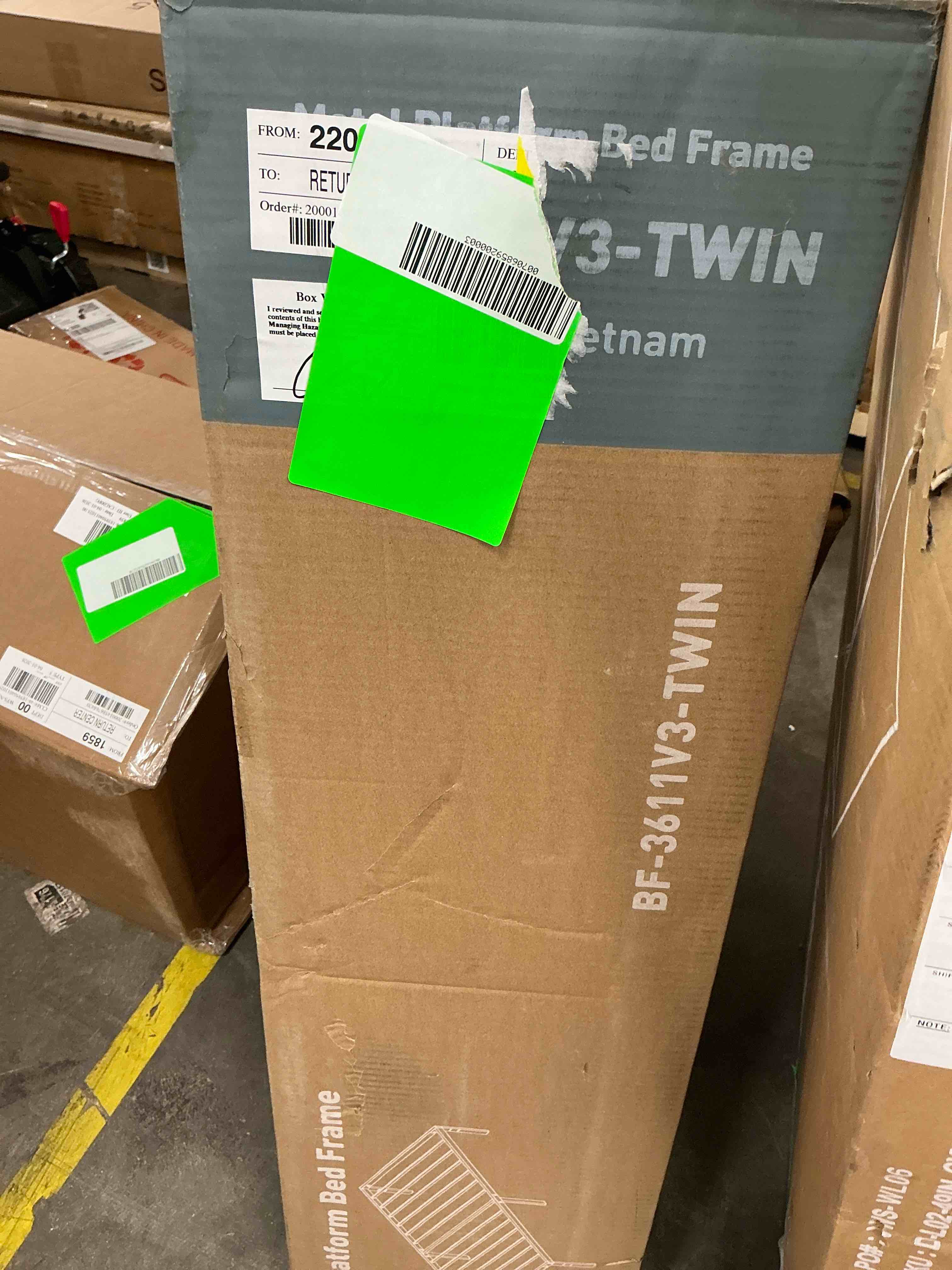 Condition photo showing New/Like New for edx 14 inches twin bed frame, heavy duty metal platform with storage space under frame, no box spring needed twin size bed frame, black
