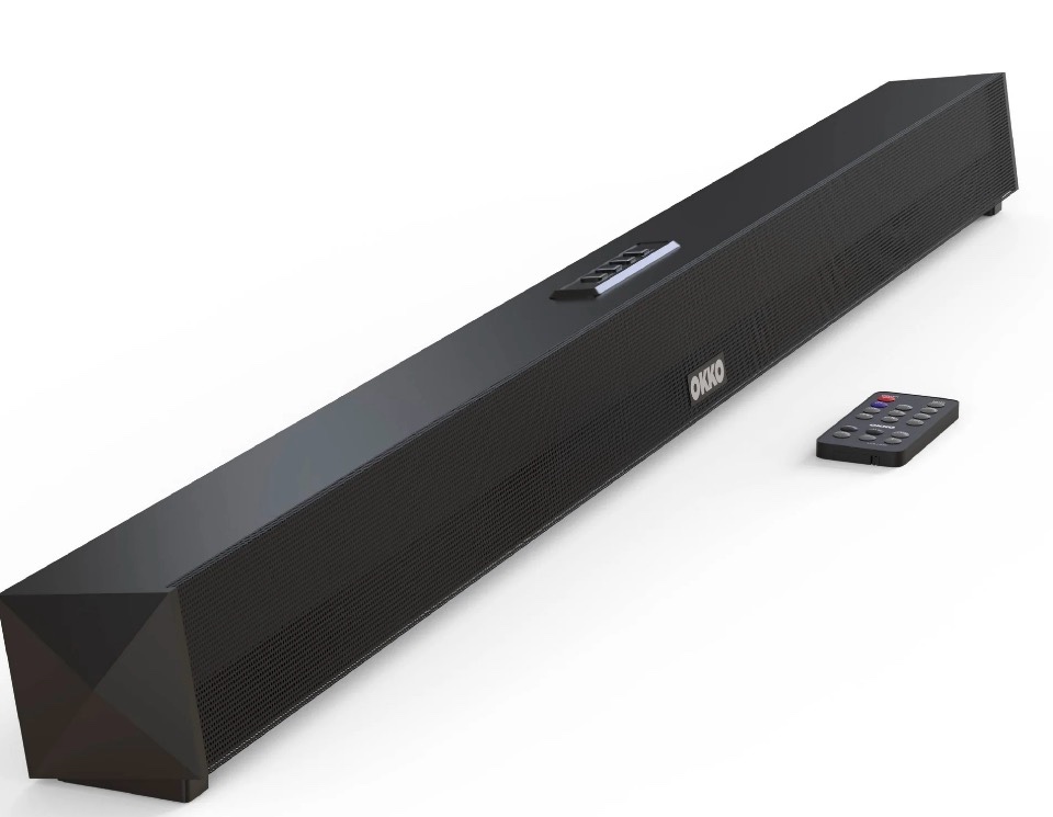 okko clearwave soundbar 37-inch mountable bluetooth sound bar speaker with remote control