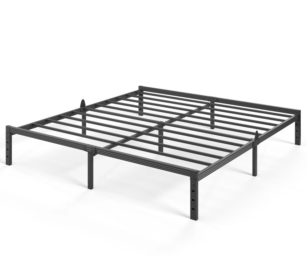 Auroral Zone 12 inch King Metal Platform Bed Frame, Heavy Duty Mattress Foundation, No Box Spring Required