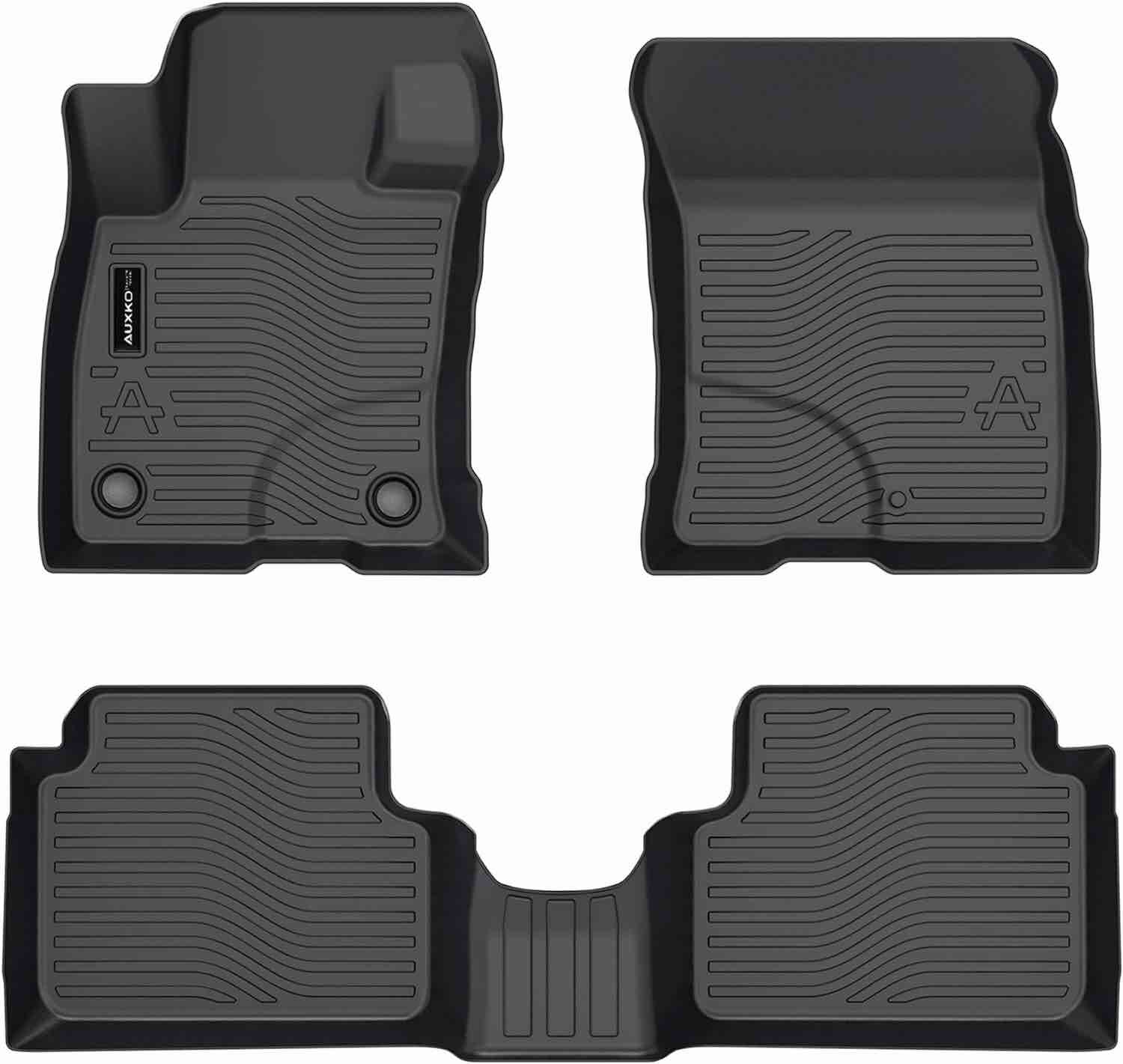 Auxko All Weather Floor Mats for Ford Maverick Gasoline 2022-2024 2025 & Bronco Sport 2021-2024 TPE Liners Maverick Bronco Sport Accessories Set All S
