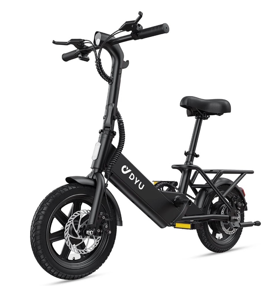 DYU 14  Folding Electric Bike for Adults Teens  500W Peak Motor 36V/7.8AH Battery  Commuter City Ebike  UL2849