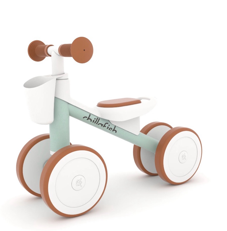 chillafish quadi racer toddler balance bike ride-on toy, stable 4-wheel no-pedal training bike, ages 1–3, breeze
