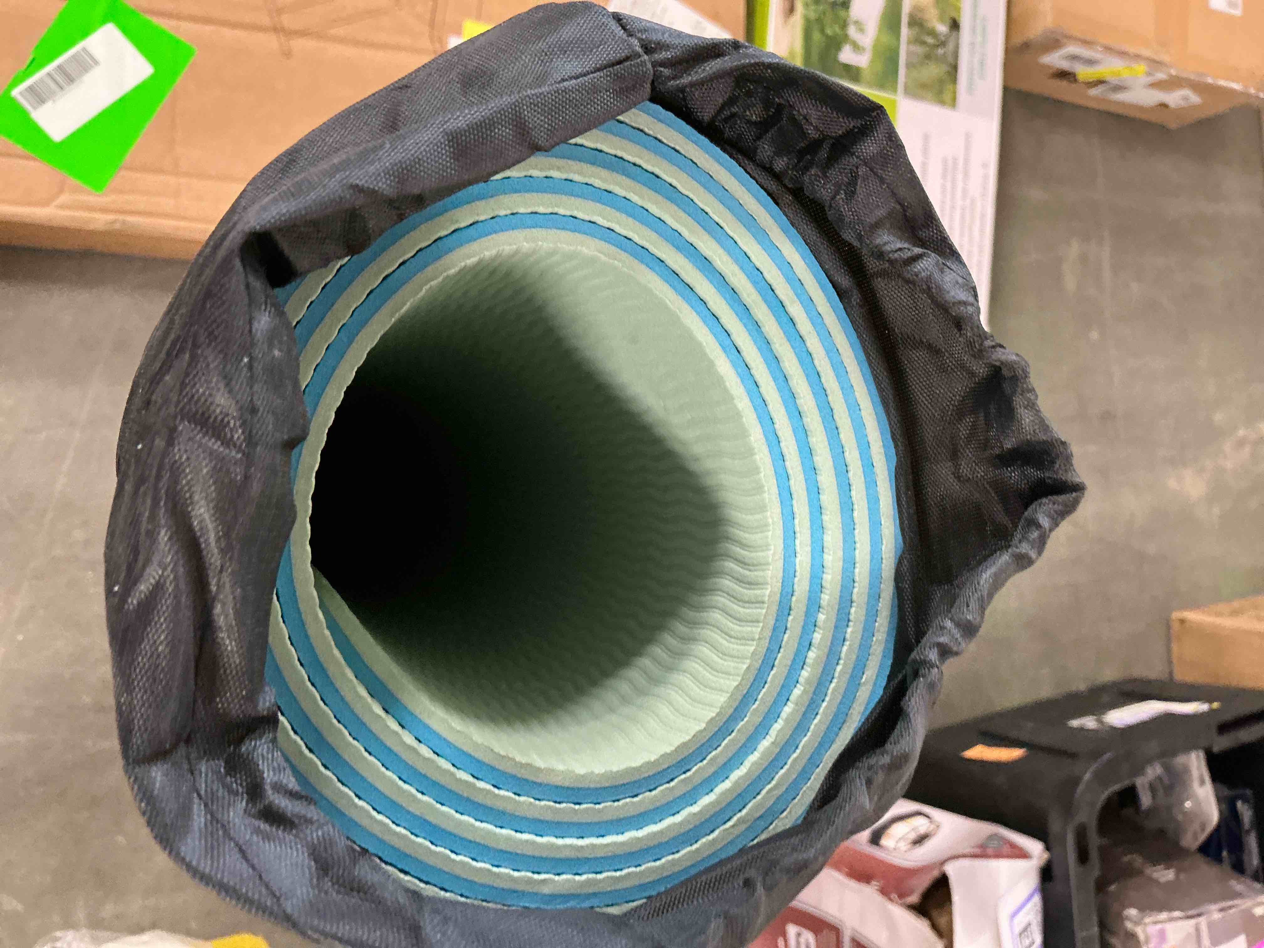 Condition photo showing Good Condition for extra wide 6ft yoga mat with non-slip surface - 1/4 inch thick exercise mat for home gym pilates & stretching + resistance bands & carry bag