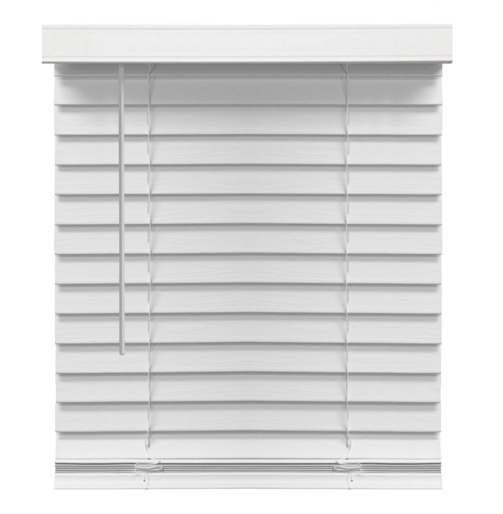 richfield studios cordless faux wood blinds white 32 1/2 w x 60 h