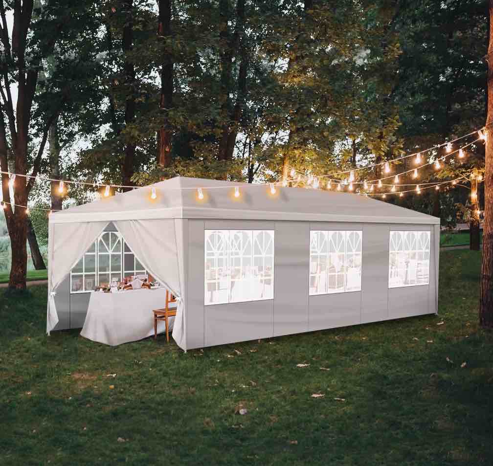 ktaxon 10 x 30 canopy tent with 8 side walls for party wedding camping and bbq