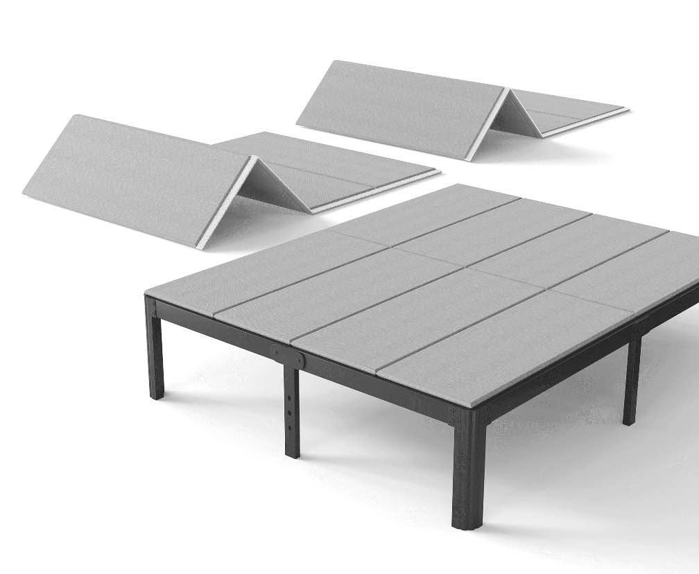 uliesc 8mm bunkie board queen size, fully assembled, low profile bed support queen