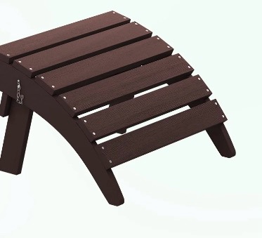 SERWALL HDPE Outdoor Ottoman,Patio Folding Footstool for Adirondack Chairs,Coffee