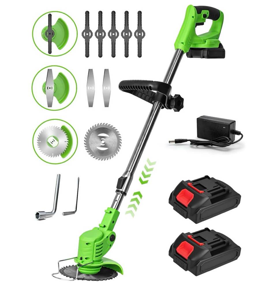 yahhu 21v cordless 3-in-1 string trimmer, trimmer, edger & mower with multi-blade system for effortless lawn & garden care
