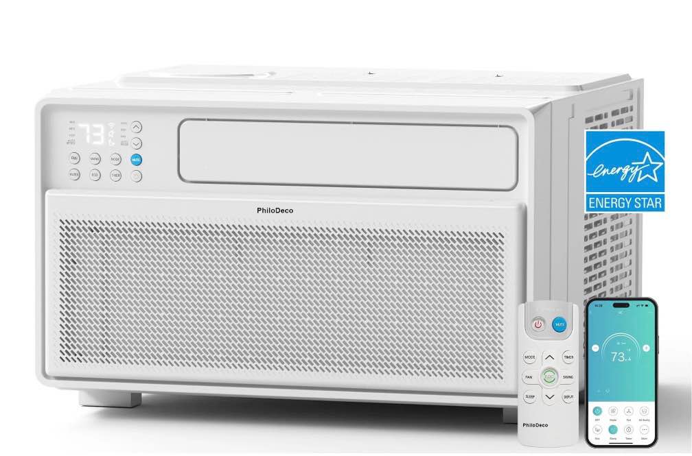 PhiloDeco Energy Star Window Air Conditioner 12000 BTU 520 sq ft. Air Conditioner Window unit with Wifi Inverter Ac  Remote Control  Ultra Quiet & Easy Installation  ECO/24 Timer/Auto Restart