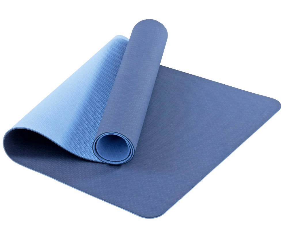 UMINEUX Extra Wide Yoga Mat 1/4 Thickness TPE Yoga Mats Non Slip Navy Blue