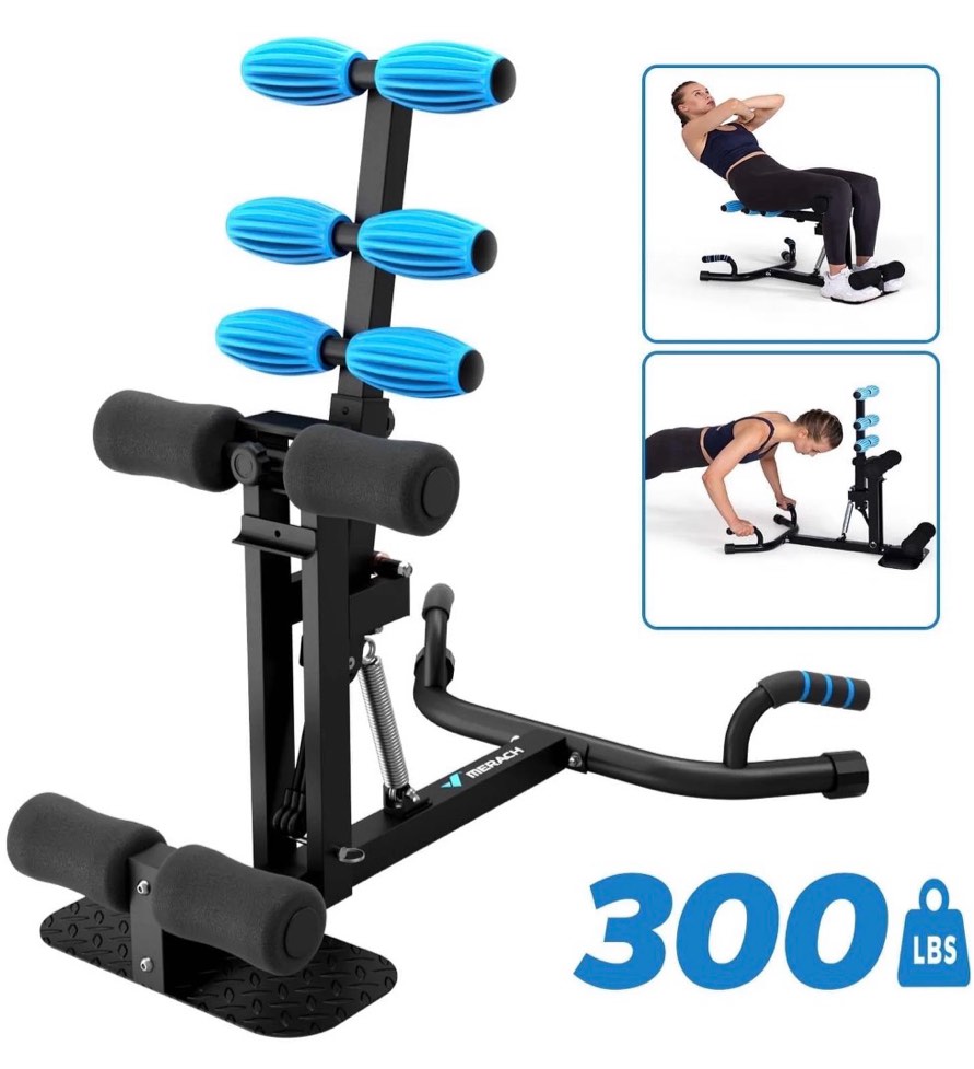 merach adjustable glutes trainer & deep squat machine - core leg strengthener for gym workouts