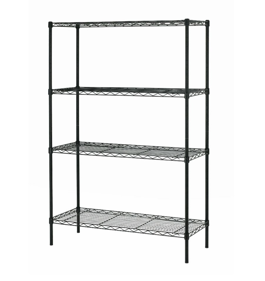 bestoffice 4 shelf wire shelving unit garage nsf wire shelf metal storage shelves heavy duty height adjustable for 1000 lbs capacity black