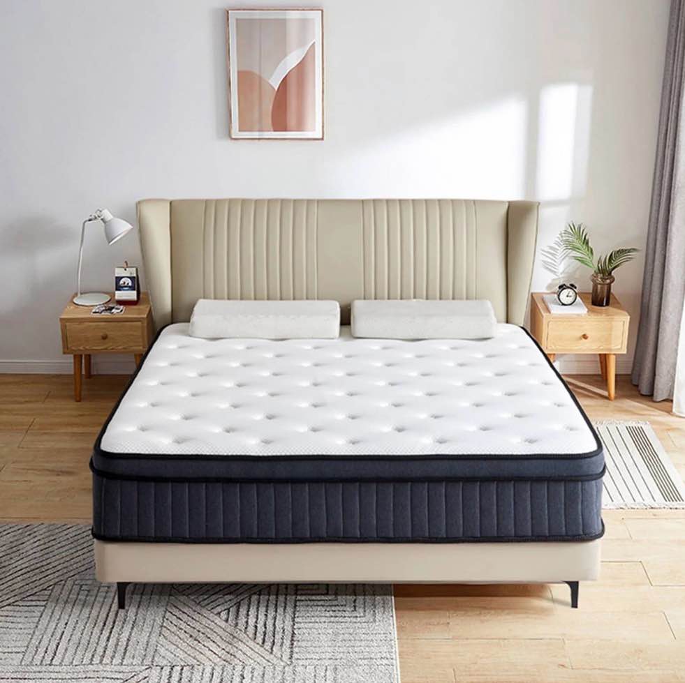 sf twin mattress, 10 inch memory foam mattress in a box, individual pocket spring mattress with motion isolation and pressure relief, medium firm, cer