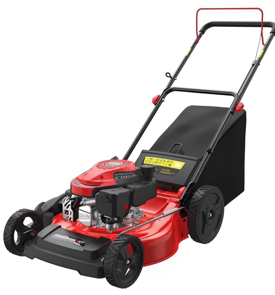 powersmart 21 144cc gas push lawn mower with 6-position height adjustment