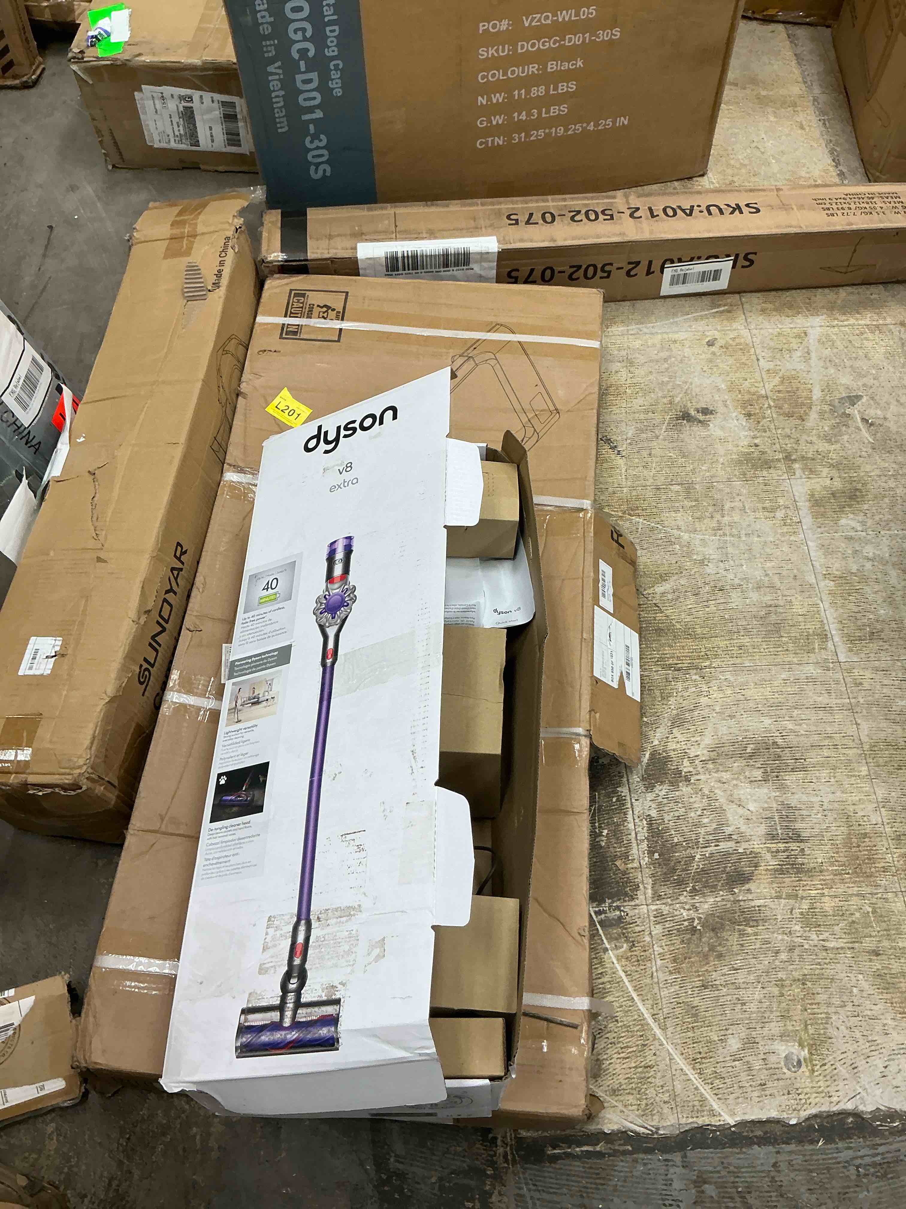 Condition photo showing Good Condition for dyson v8 extra cordless vacuum cleaner, purple