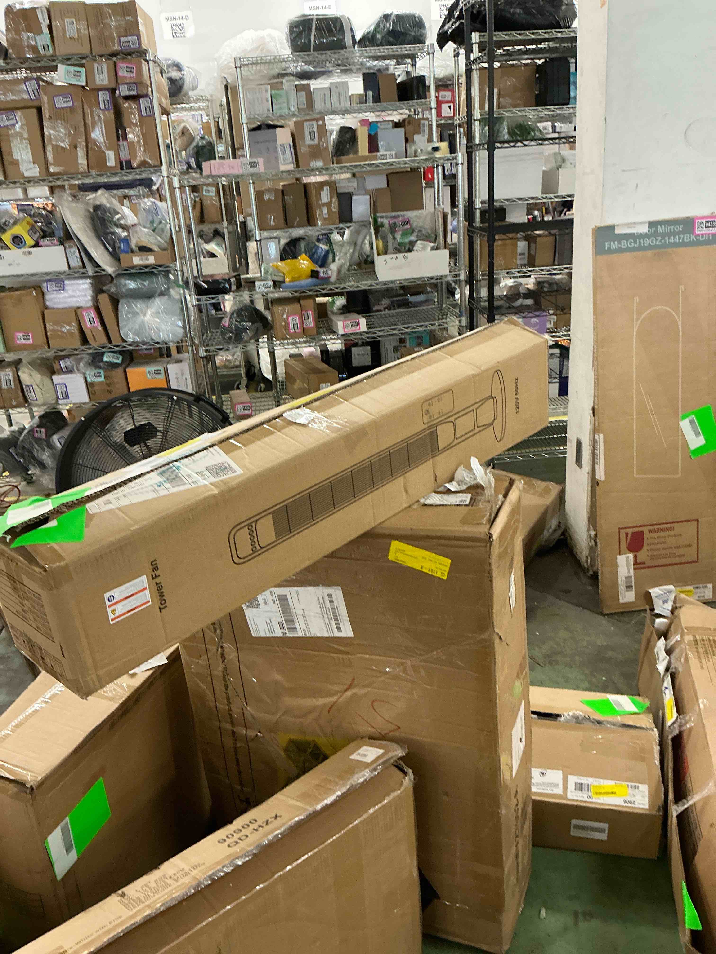 Condition photo showing New/Like New for nftigb 39 inch tower fan for large room oscillating bladeless standing floor fan home 3 speeds 3 modes with remote new