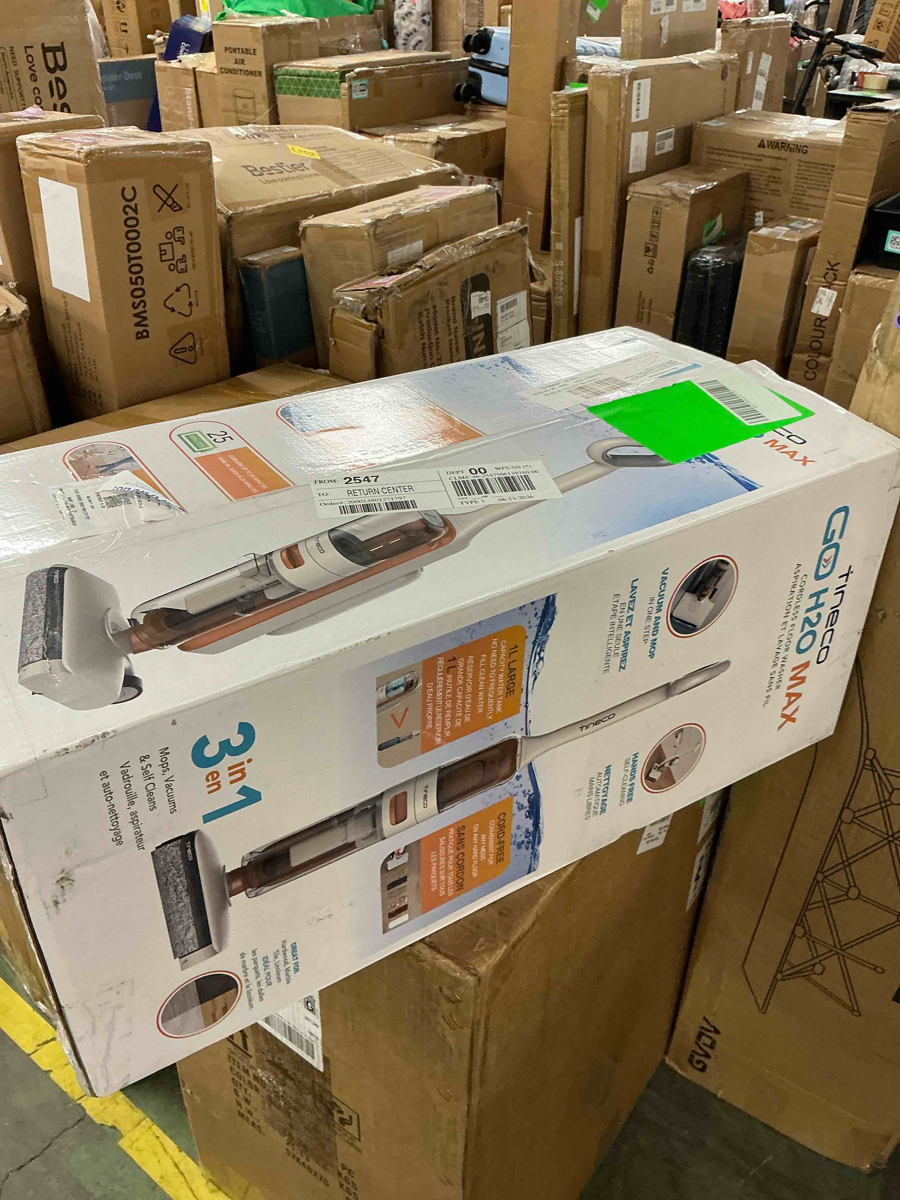 Condition photo showing New/Like New for tineco go h2o max cordless mop & vacuum with high-speed brush roller, orange