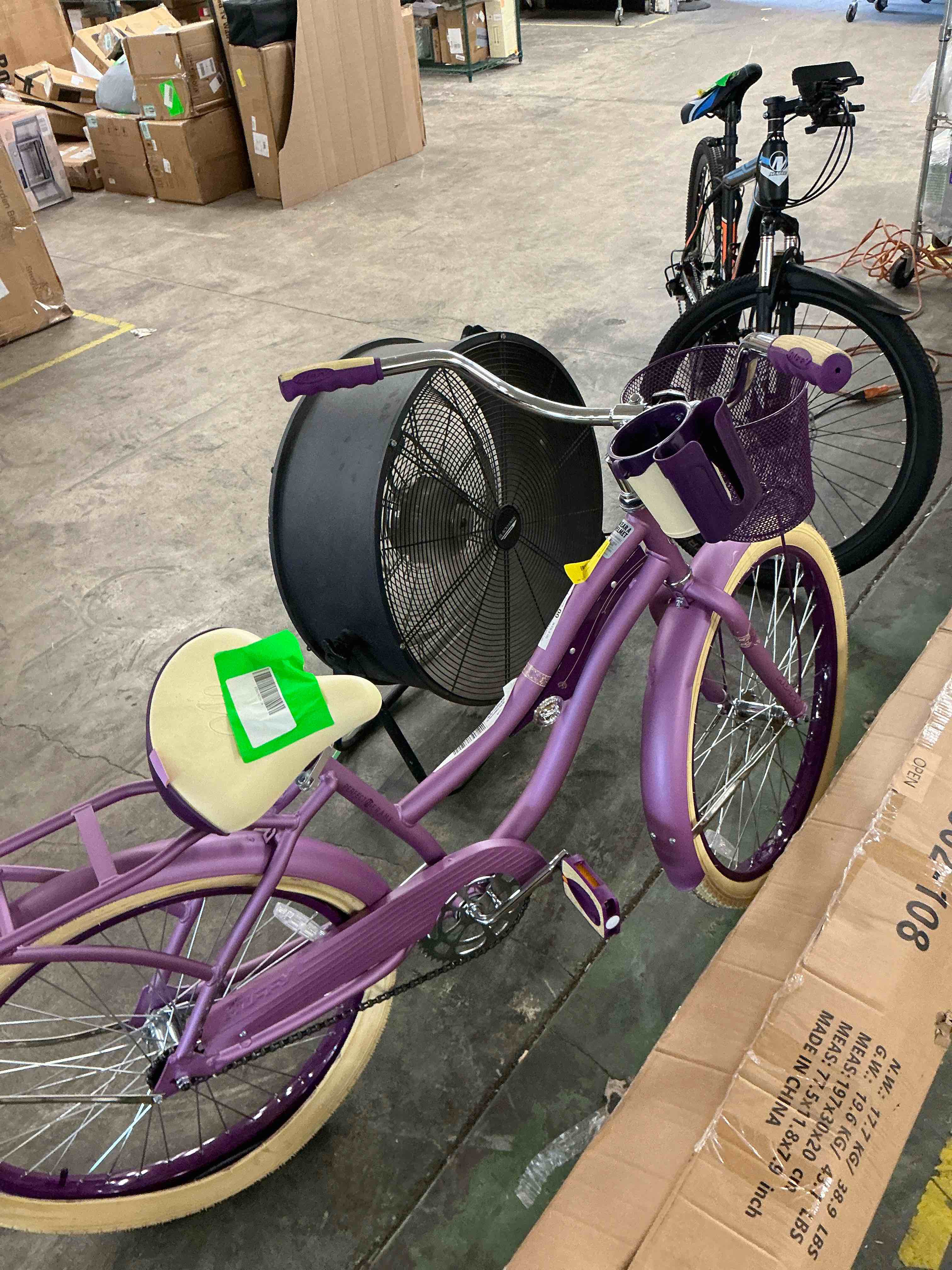 Condition photo showing Good Condition for huffy 24” nel lusso cruiser bike, fits riders 58”-70”, purple, teen/adult, girls, see description 