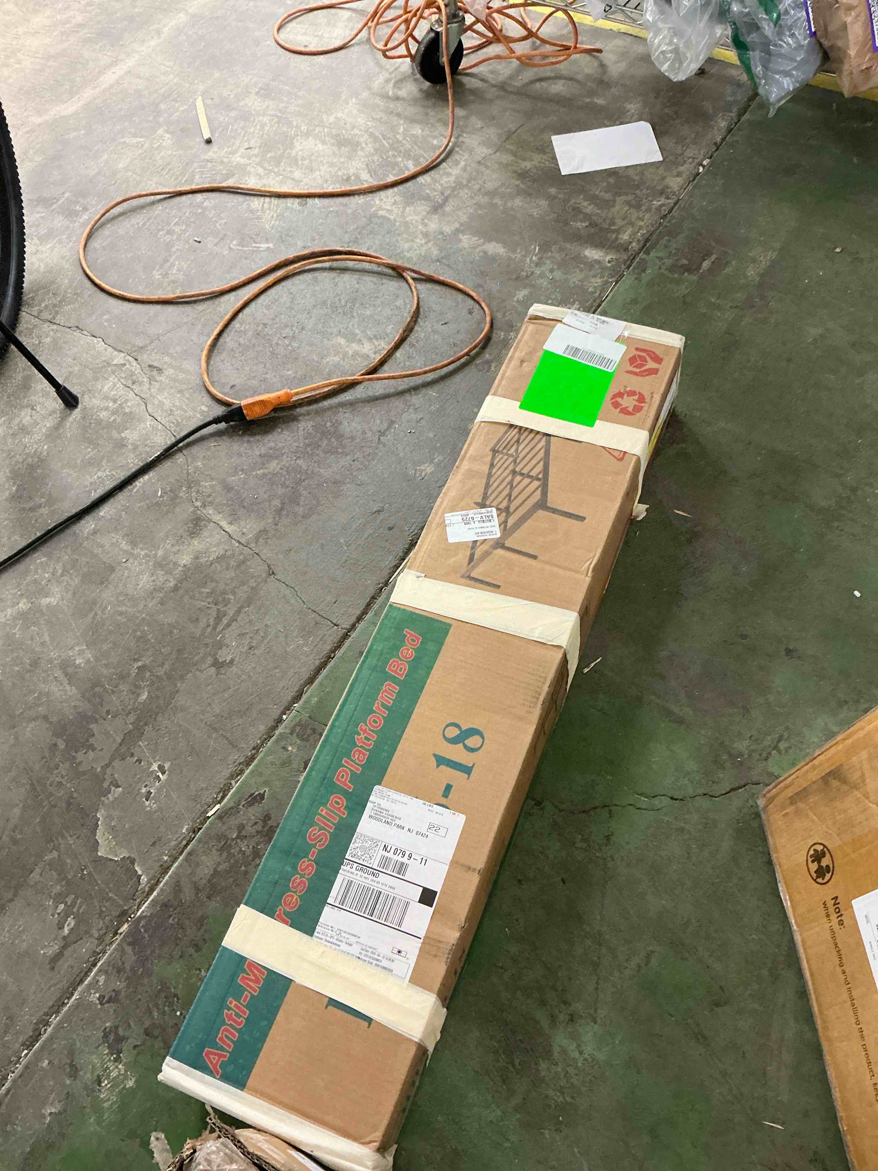 Condition photo showing New/Like New for auroral zone 18 inch king metal platform bed frame, heavy duty mattress foundation, no box spring required