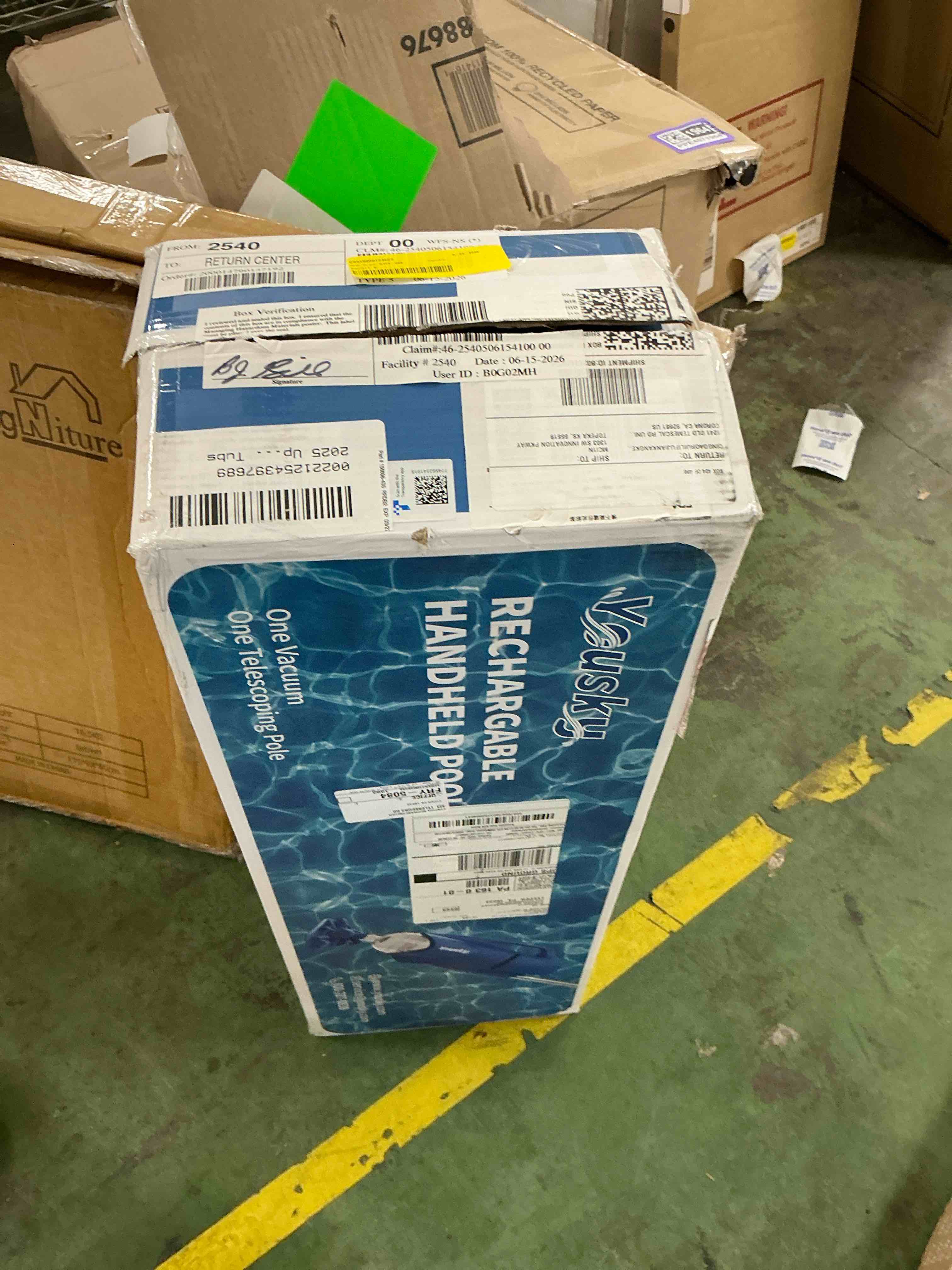 Condition photo showing Good Condition for 2025 upgraded handheld pool vacuum cleaner for above ground & inground pools - cordless pool cleaner w/18.5gpm suction, telescoping pole(20-69in), 2 brush heads - ideal for spas & hot tubs