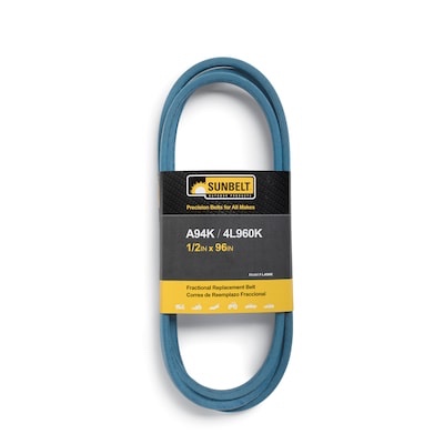 sunbelt 1/2-in x 96-in deck/drive belt, multiple, replaces oem part number a94k, 4l960k