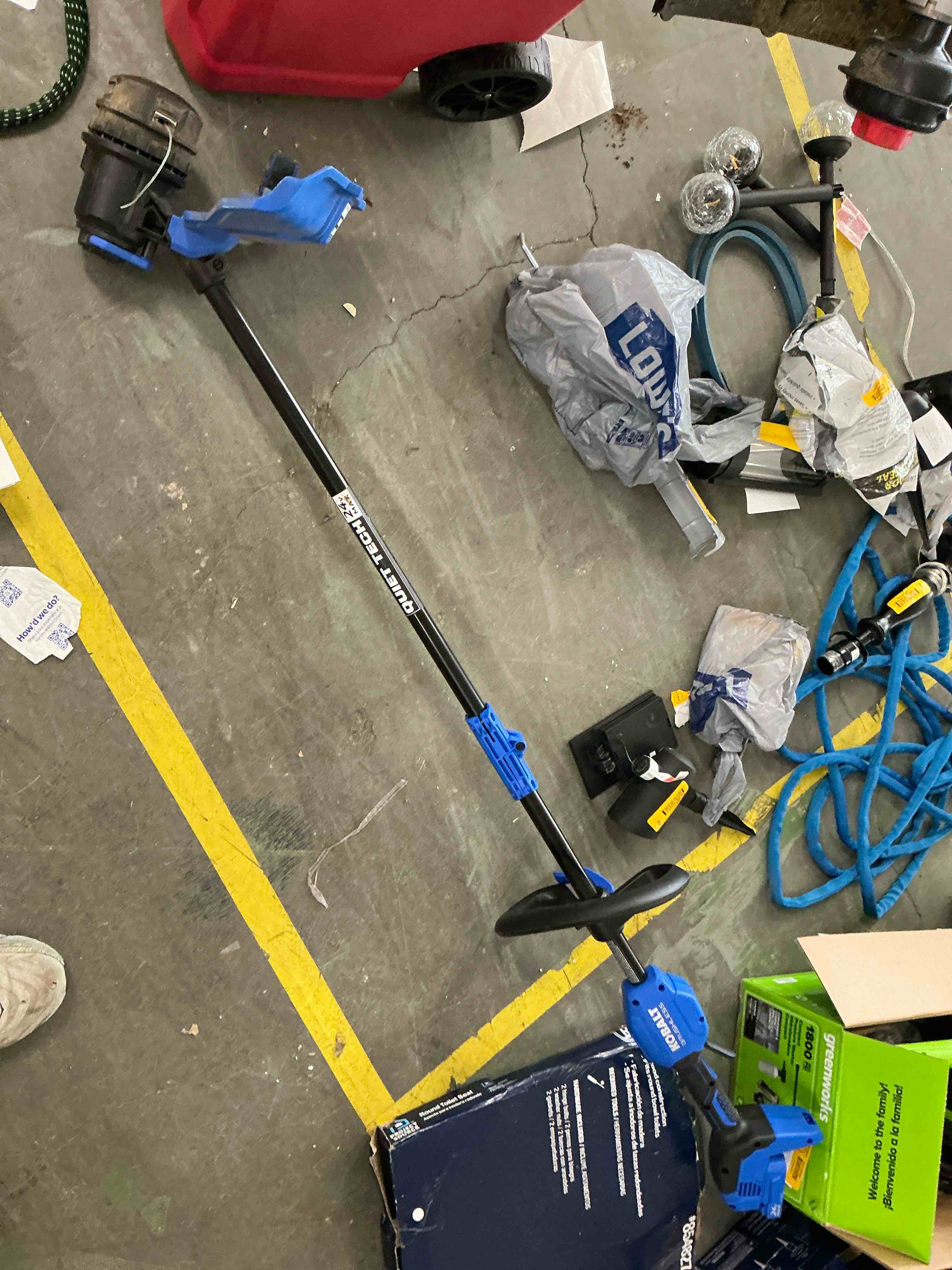 Condition photo showing Good Condition for kobalt quiet tech 24-volt 15-in straight shaft battery string trimmer-tool only