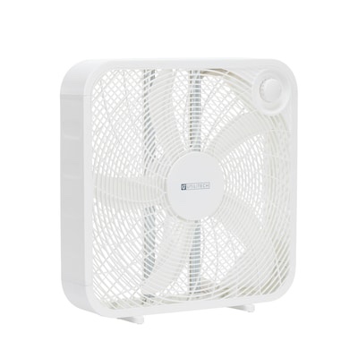 utilitech 20-in high velocity indoor box fan, in white