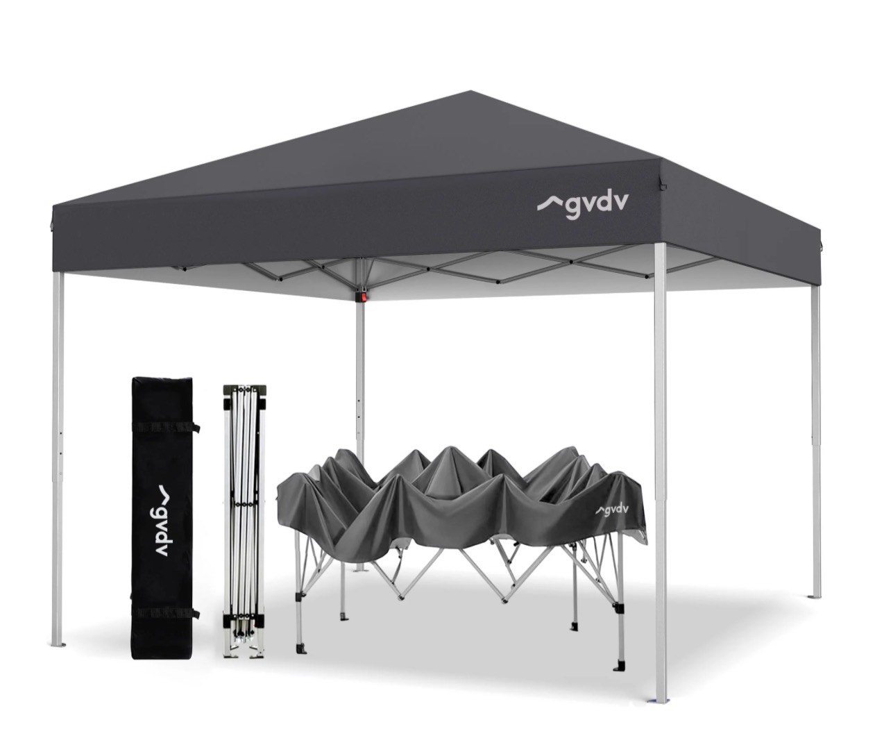 gvdv canopy tent, 10x10 ft easy pop up outdoor canopy tent, portable straight leg gazebo instant canopy