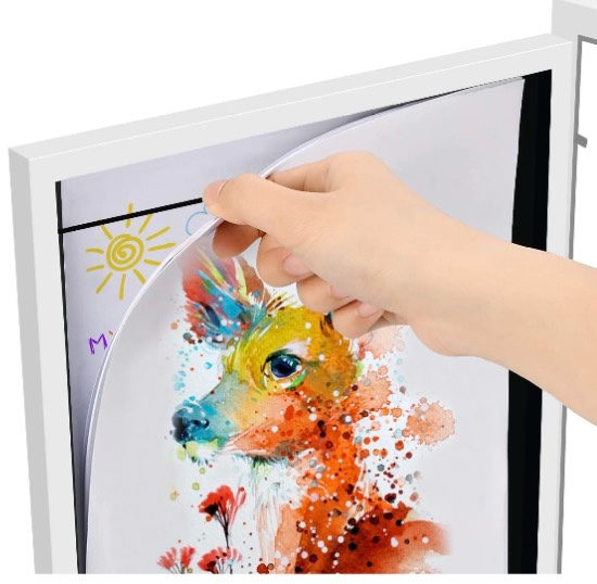 kids art frames front opening changeable white 8.5x11" artwork frames for kids drawings storage frames children art projects schoolwork crafts hanging art displays