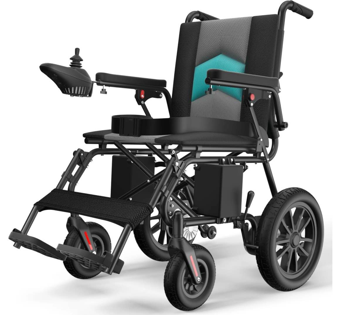 coolhut electric wheelchair, 20+ miles long-range (350lbs) lightweight portable electric wheelchair for adults, smart motorized mobility scooter with