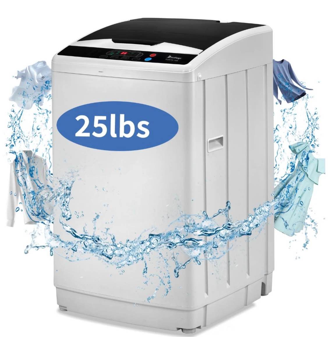 ktaxon portable washing machine, full automatic washer and dryer combo, with built-in pump drain 25 lbs capacity laundry washer spin dryer for apartment dorm