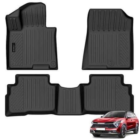 auxko all weather floor mats fit for kia sportage hybrid 2023 2024 2025 2026 tpe rubber liners accessories all season guard odorless floor mats