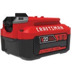 craftsman (1-pack) v20 20 -volt, 5 ah 1 -pack lithium ion (li-ion) battery