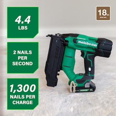 metabo hpt multivolt 2-in 18 -gauge cordless straight brad nailer-tool and bag only